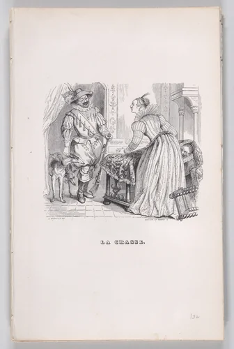 The Hunt, from "The Complete Works of Béranger" by J. J. Grandville, print, 1836