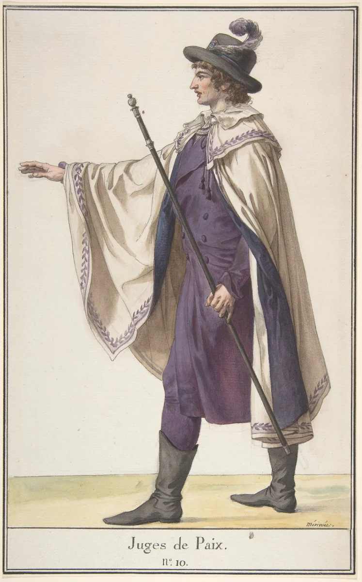 A Justice of the Peace by Jean François Léonor Mérimée, drawing, 1798-1799