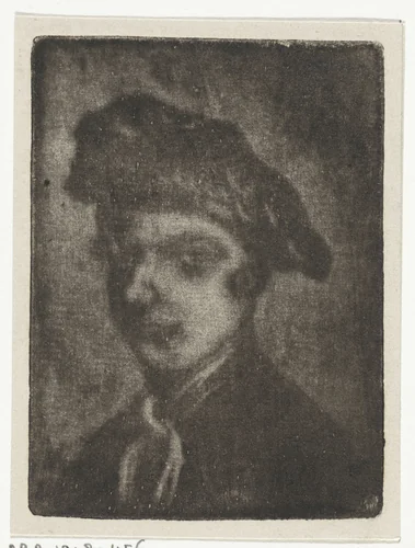 Jongeman met een pet by Eberhard Cornelis Rahms, print, 1854-1907