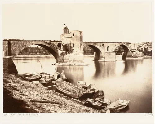 Avignon, Pont St. Bénezet by Edouard Baldus, photograph, 1863-1865