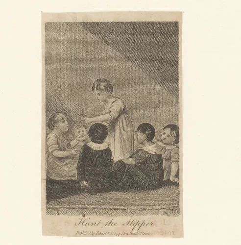 Kinderen spelen een kringspel by anonymous, print, 1812