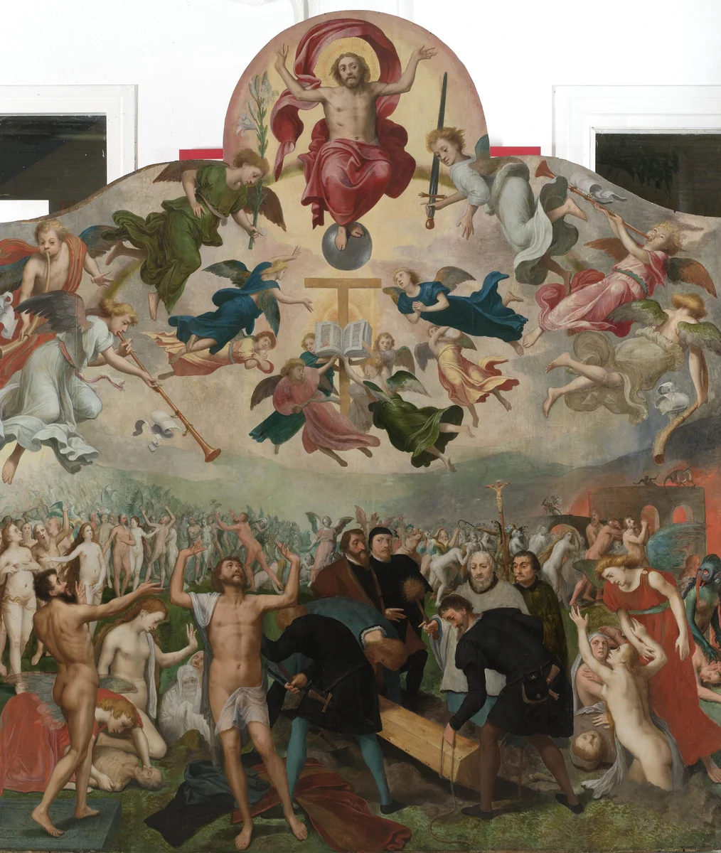 Last Judgment and the Burying of the Dead by Unknown, painting, 1560-1570