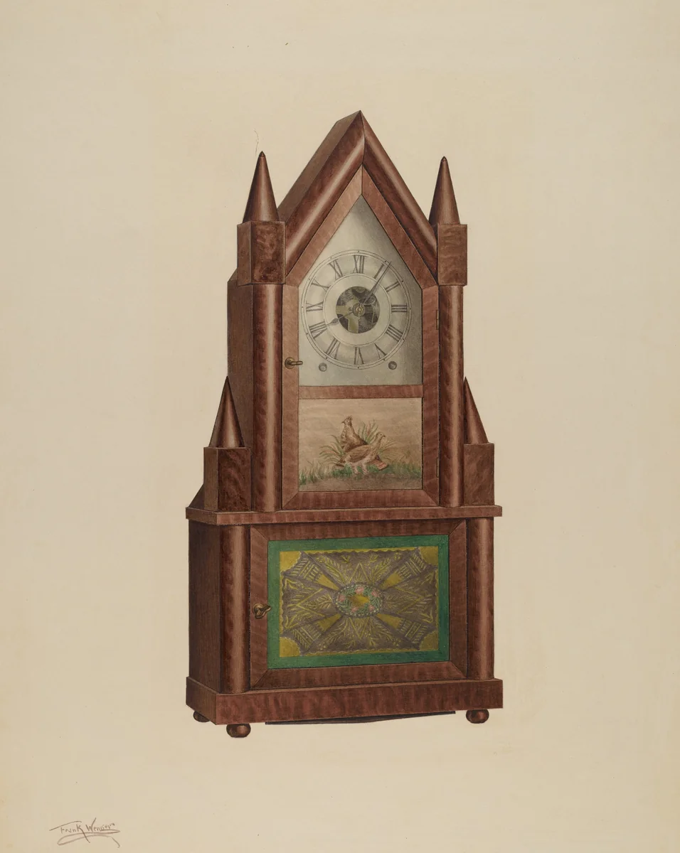 Shelf Clock by Frank Wenger, index of american design, 1938