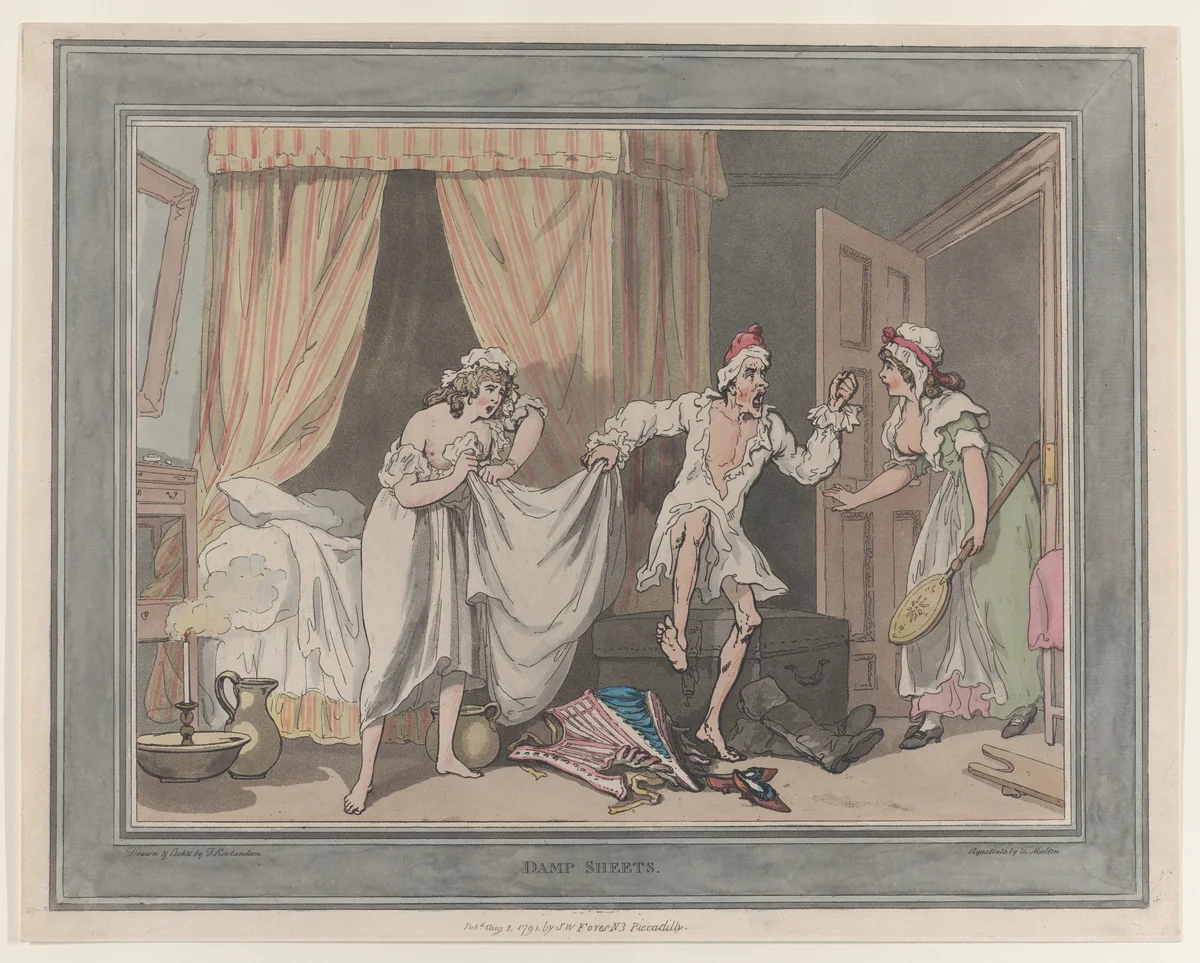 Damp Sheets by Thomas Rowlandson, print, 1791