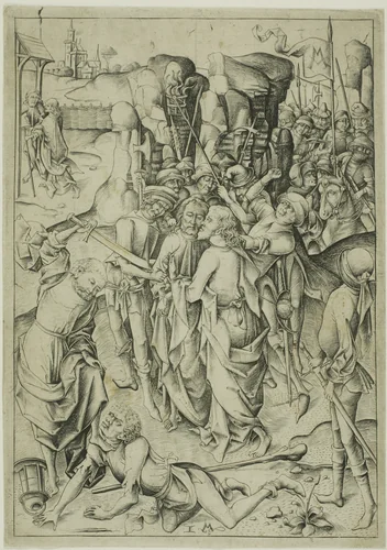 The Betrayal by Israhel van Meckenem, print, 1465-1503