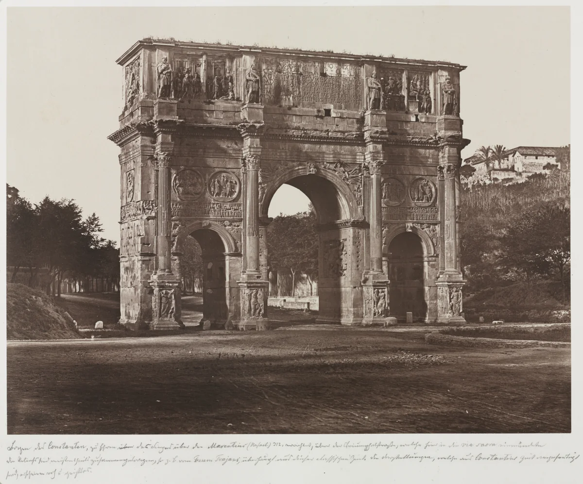 Arch of Constantine, Rome by James Anderson, photograph, 1853-1863