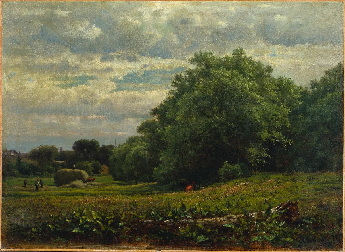 Harvest Time by George Inness, painting, 1864