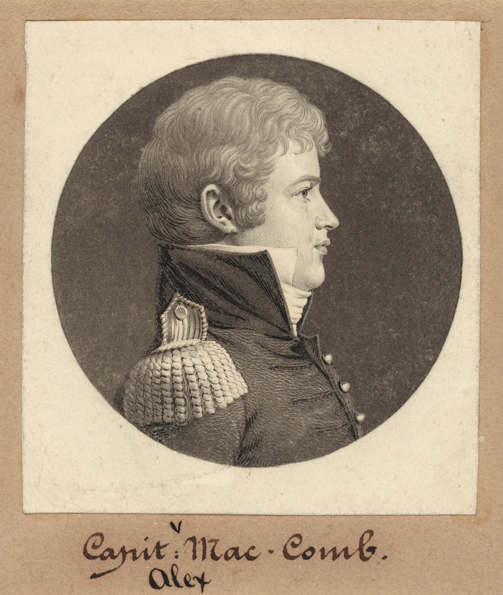 Alexander Macomb, Jr. by Charles B. J. Févret de Saint-Mémin, print, 1809