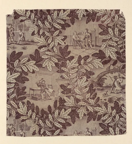 Fables of La Fontaine (Furnishing Fabric) by Alexandre Buquet, textile, 1820-1830