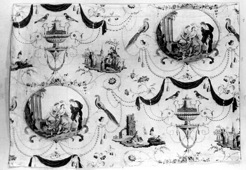 Le Triomphe de l'Hyménée (Furnishing Fabric) by Favre-Petitpierre et Cie., textile, 1790-1800