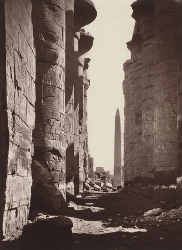 The Grand Hall, Karnak by William de Wiveleslie Abney, photograph, 1876