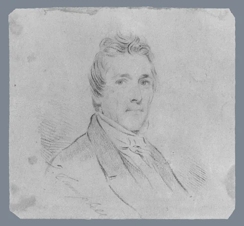 Portrait of a Man (from McGuire Scrapbook) by Thomas Campbell, artwork, 1751-1851