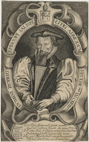 Domini Robertus, Episcopi Salisbury (Robert Abbot, Bishop of Salisbury) by Francis Delaram, print, 1590-1627