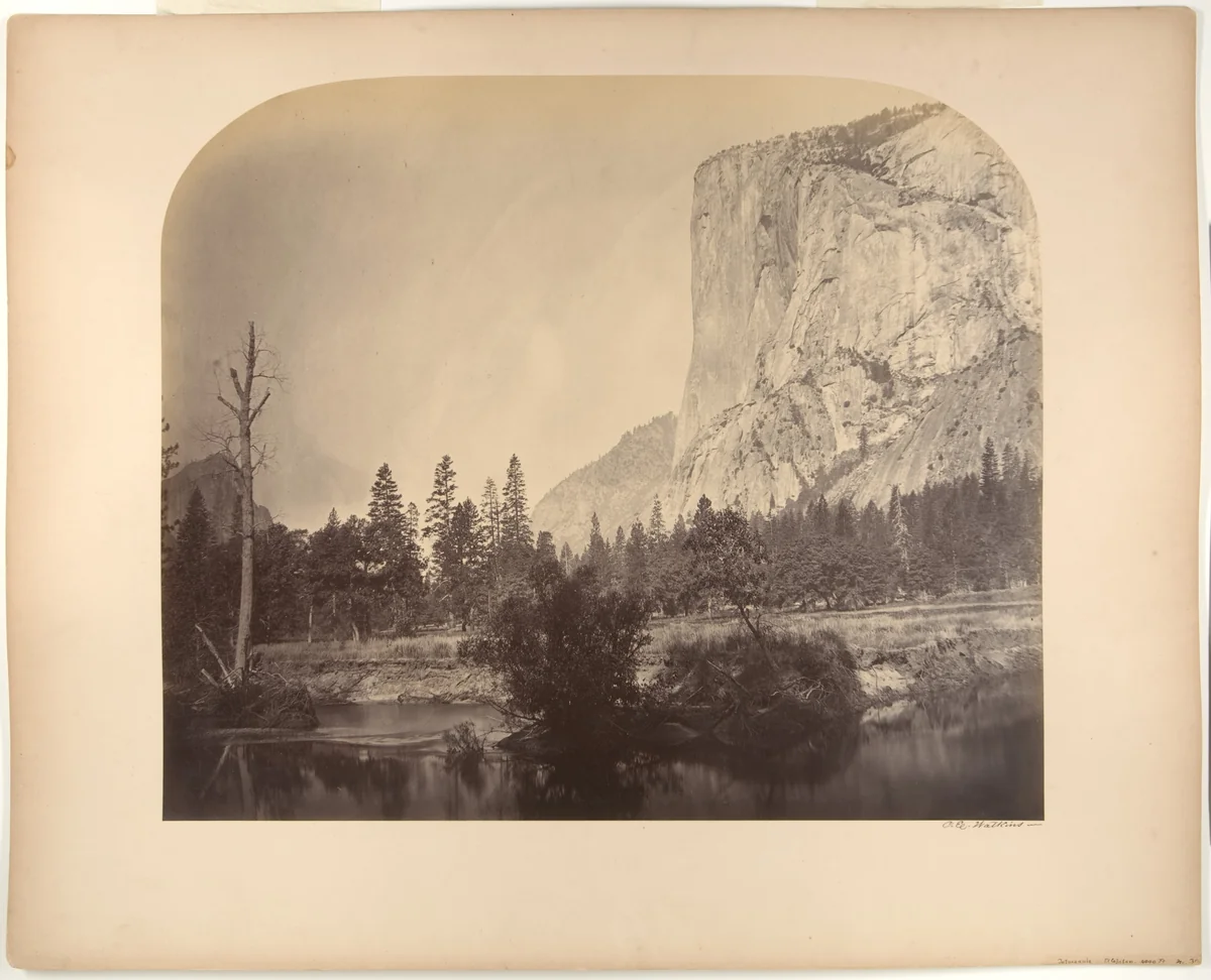 Tutucanula, El Capitan, 4000 Feet by Carleton E. Watkins, photograph, 1861