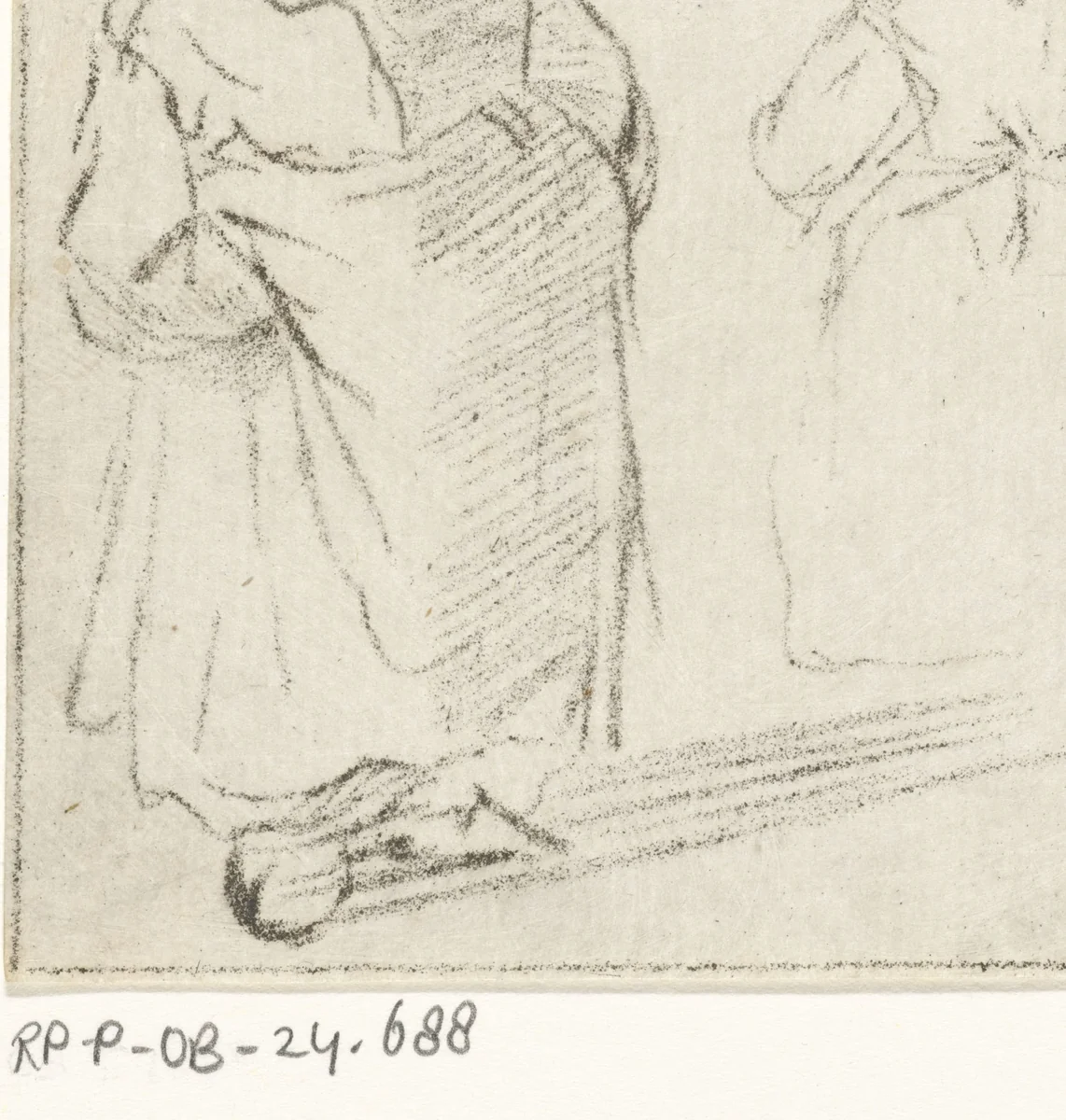 Twee jonge kinderen by Cornelis Ploos van Amstel, print, 1756-1767