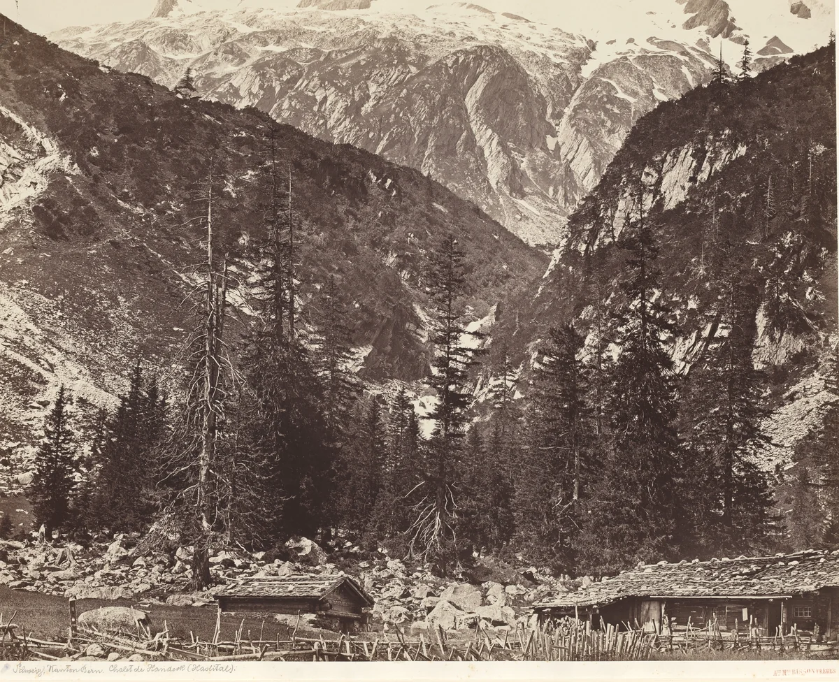 Chalet de Handeck, Hasli Valley, Canton Bern, Switzerland by Louis-Auguste Bisson, Auguste-Rosalie Bisson, photograph, 1860