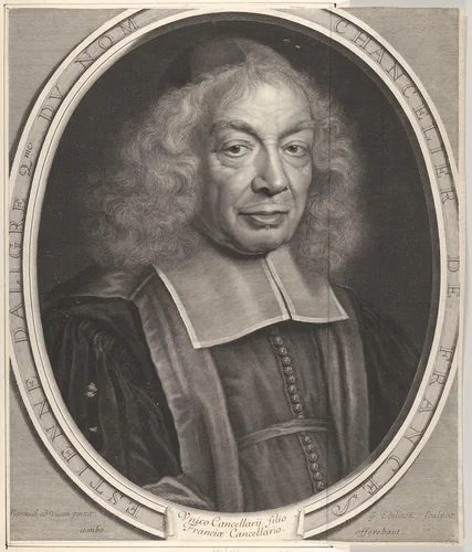 Etienne Dalligre, Chancelier de France by Gérard Edelinck, print, 1655-1707