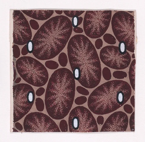 Textile Design with Scattered Ovals by anonymous, drawing, 1840