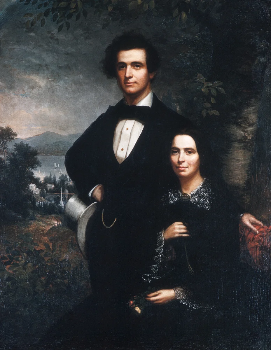 Mr. and Mrs. Daniel T. MacFarlan by Theodore E. Pine, artwork, 1858