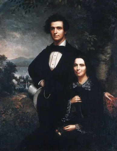 Mr. and Mrs. Daniel T. MacFarlan by Theodore E. Pine, artwork, 1858
