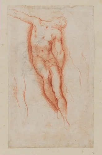 Study for the Figure of Christ in a Deposition by Ventura Salimbeni, drawing, 1571-1635