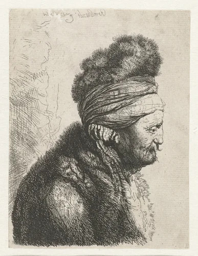 The second oriental head by John Smith, print, 1727-1764