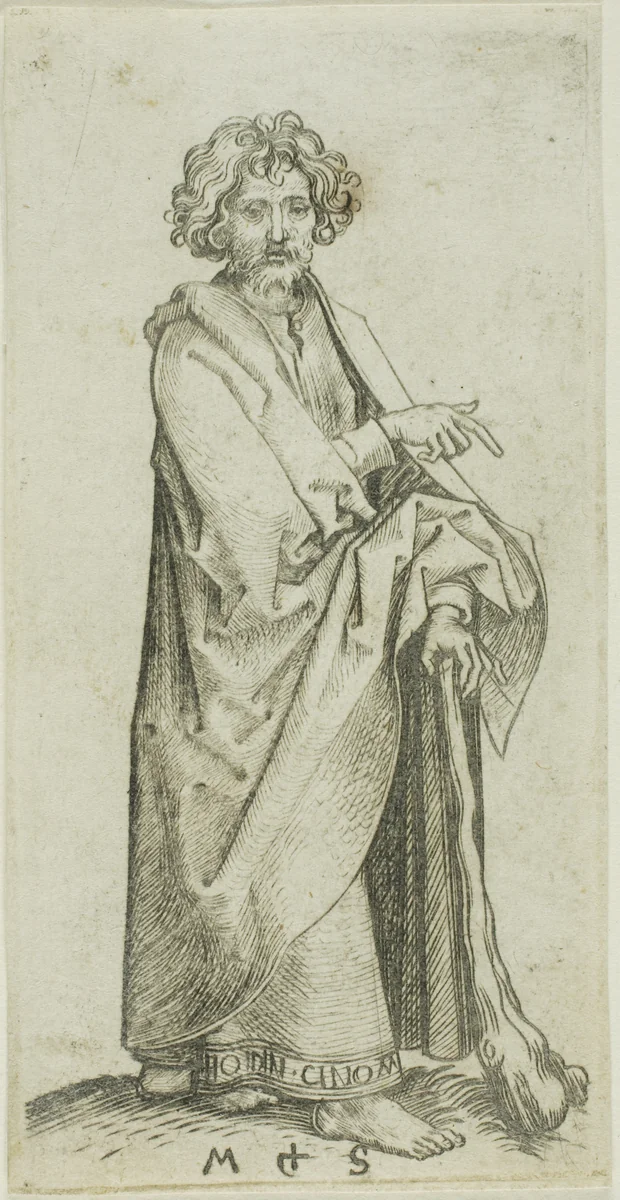 St James Minor, from Apostles by Martin Schongauer, print, 1450-1491