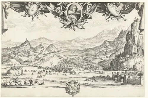 Slag bij Avigliano, 10 juli 1630 by Jacques Callot, print, 1630-1631