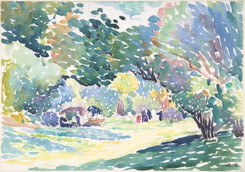 Landscape by Henri-Edmond Cross, drawing, 1903-1905