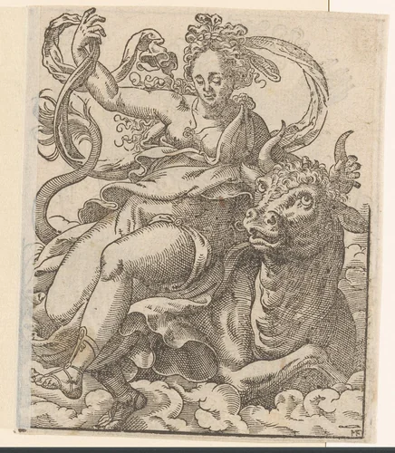 De ontvoering van Europa by Unknown, print, 1580