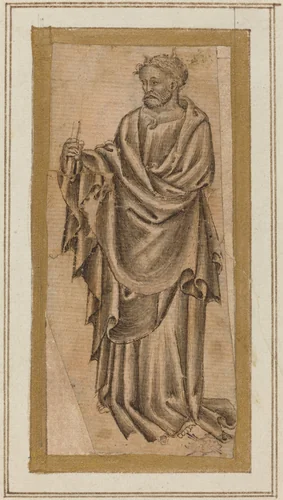 Standing Apostle by anonymous, drawing, 1400-1500