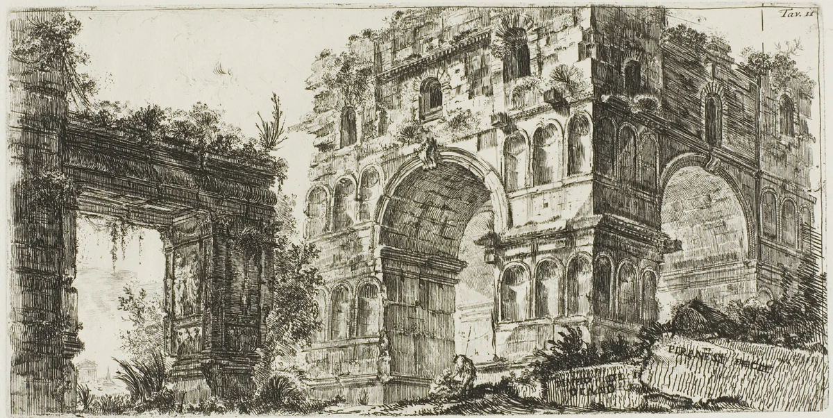 Temple of Janus, plate 11 from Some Views of Triumphal Arches and other monuments by Giovanni Battista Piranesi, print, 1748