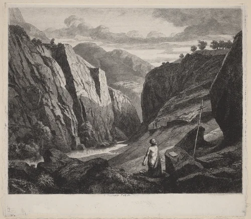 Saint Jerome by Charles-François Daubigny, print, 1835-1845