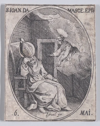 S. Jean Damascène (St. John of Damascus), May 6th, from "Les Images De Tous Les Saincts et Saintes de L'Année" (Images of All of the Saints and Religious Events of the Year) by Jacques Callot, print, 1636