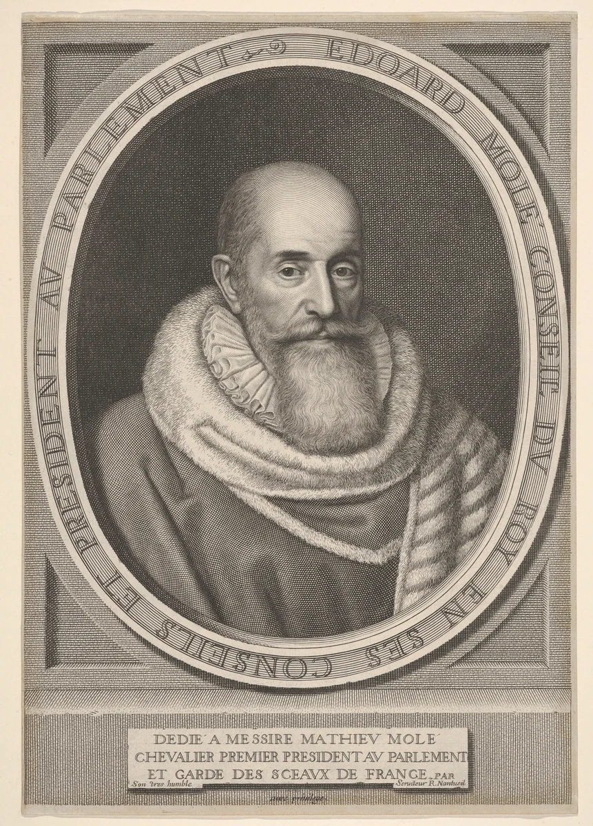 Edouard Molé by Robert Nanteuil, print, 1648-1658