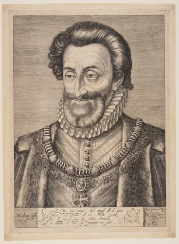 Henry IV of France by Hendrick Goltzius, print, 1595-1605