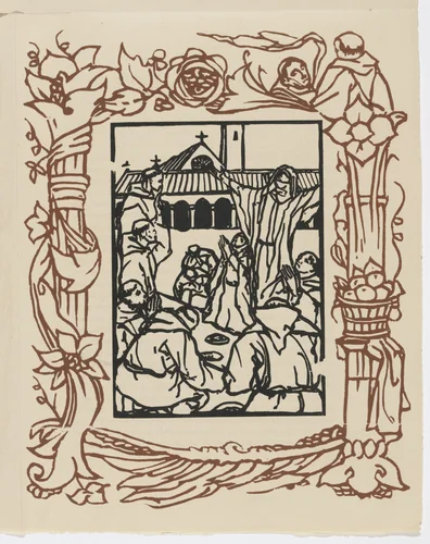 Plate (page 91) from Les Petites Fleurs de St. François (The Little Flowers of St. Francis) by Émile Bernard, illustrated book, 1928