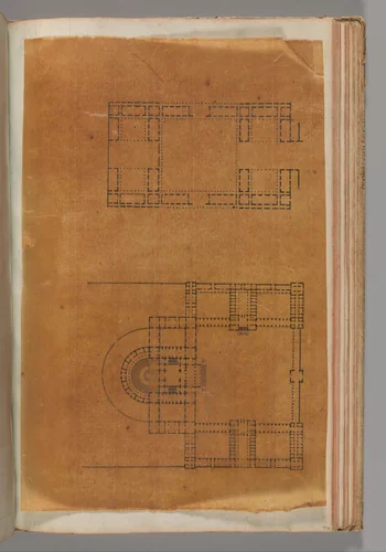Page from a Scrapbook containing Drawings and Several Prints of Architecture, Interiors, Furniture and Other Objects by Charles Percier, book, 1795-1805
