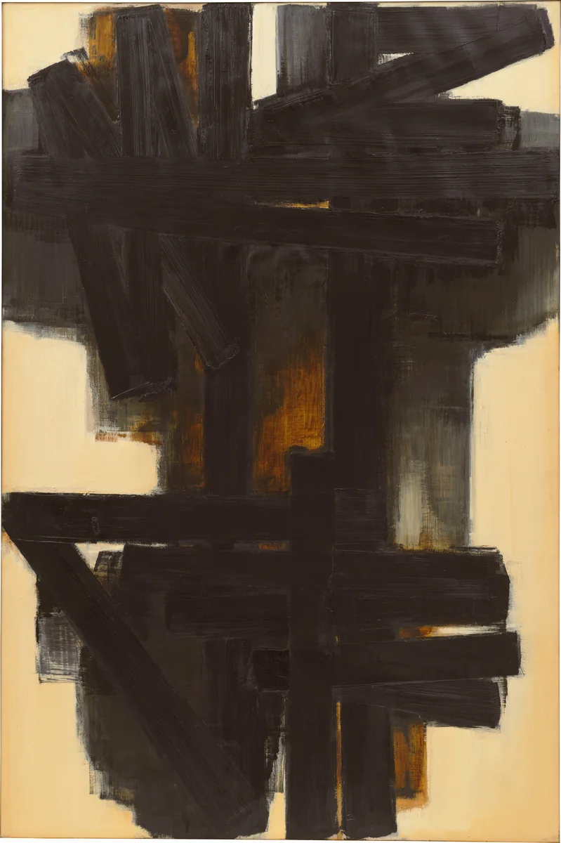 Peinture 195 x 130 cm, 1955 by Pierre Soulages, painting, 1955