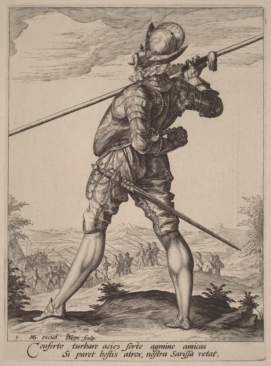 Pikeman by Jacques de Gheyn II, portfolio, 1587