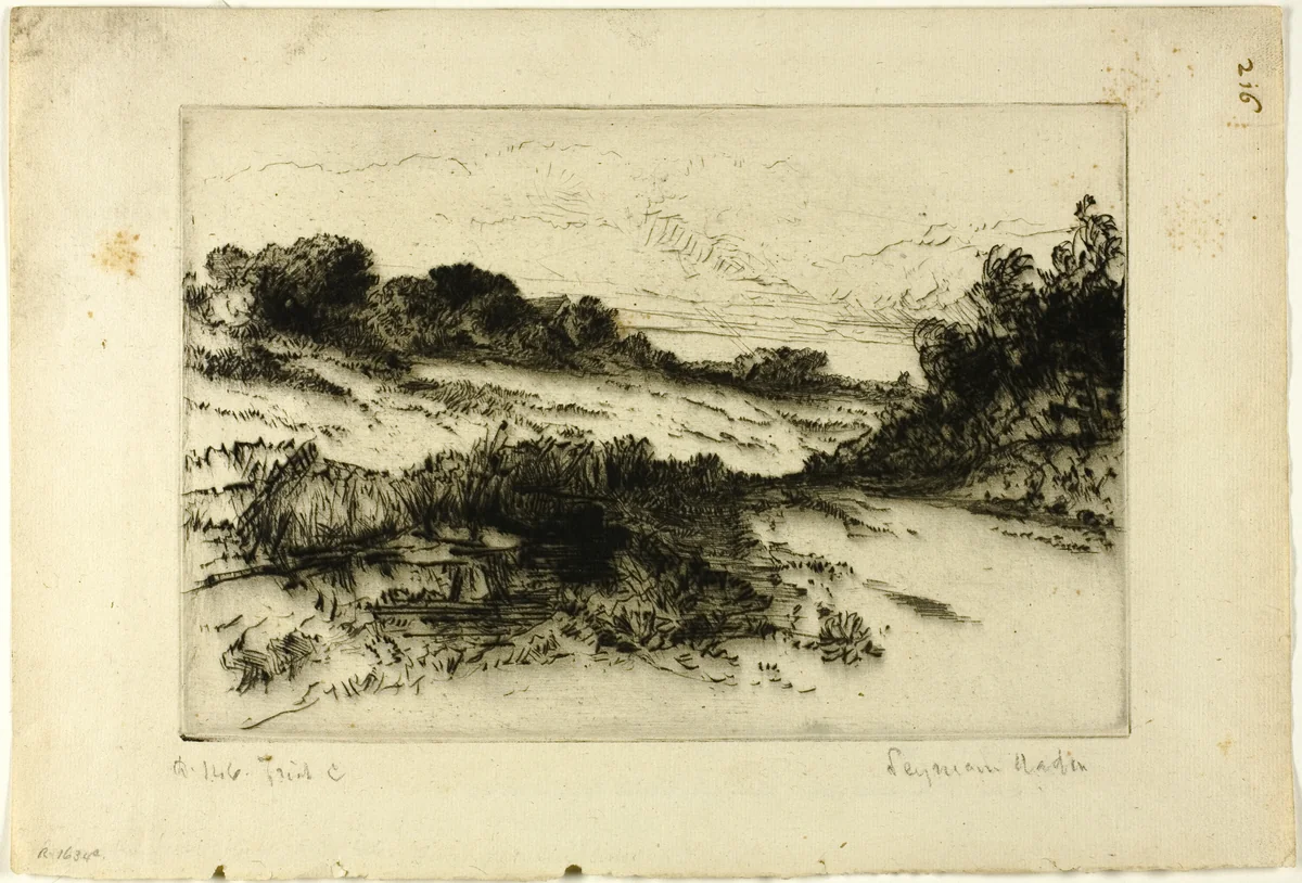 Windmill Hill, No. I by Francis Seymour-Haden, print, 1877