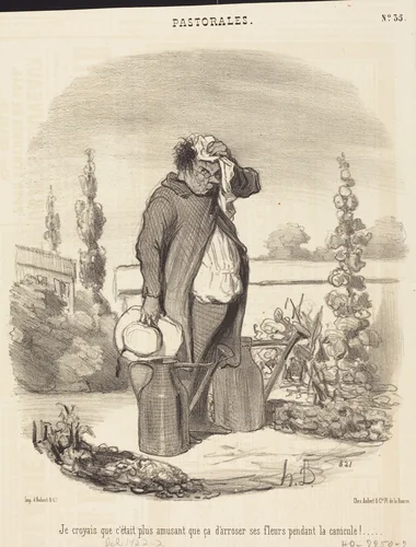 Je croyais que c'était plus amusant que ça... by Honoré Daumier, print, 1845