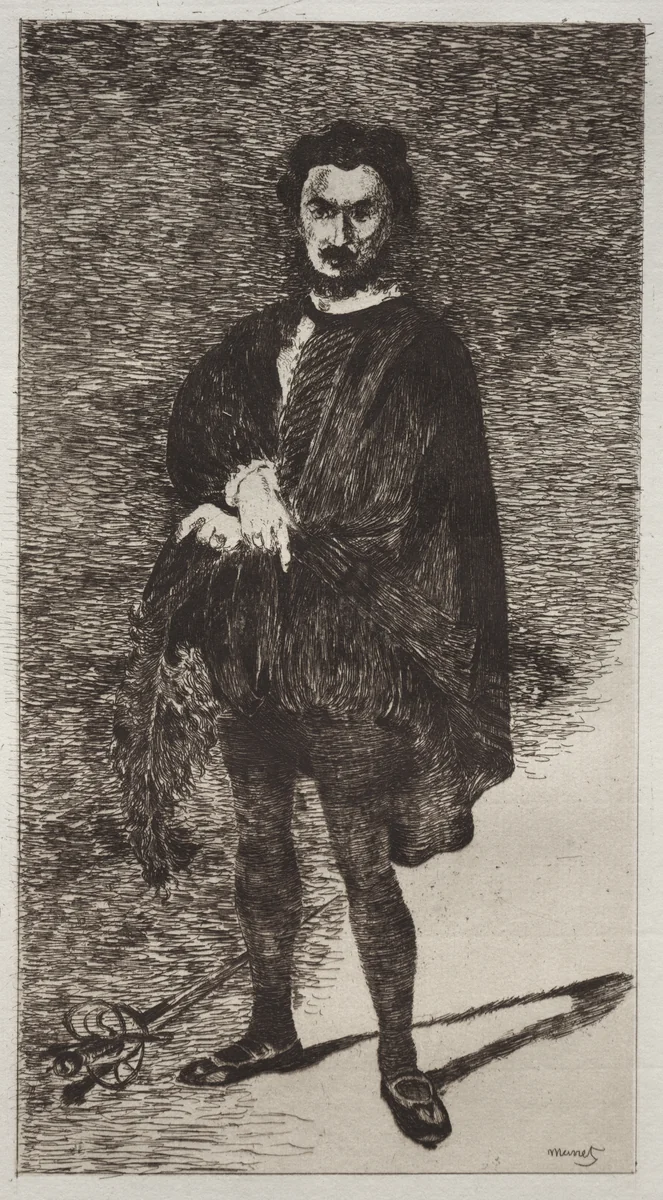The Tragic Actor by Edouard Manet, print, 1866