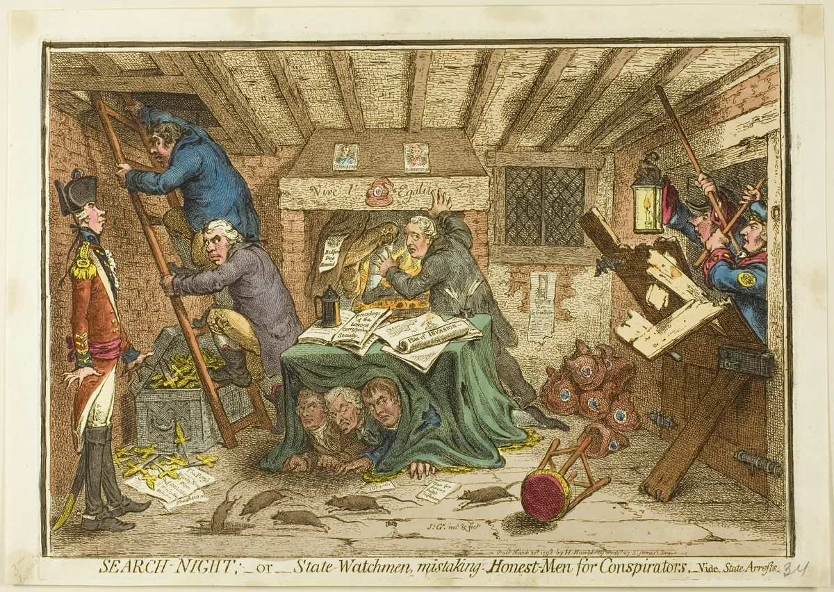 Search-Night by James Gillray, print, 1798