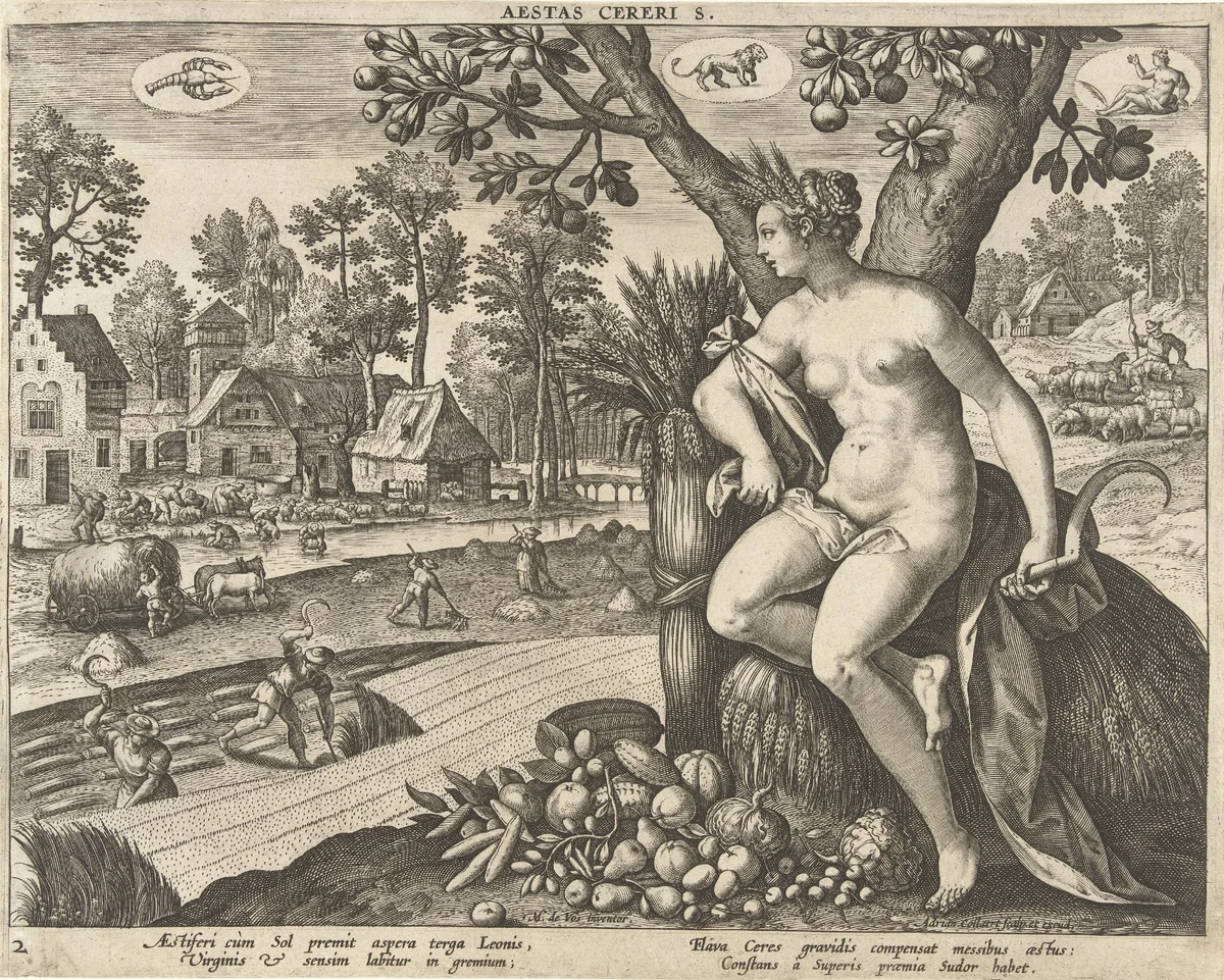 Zomer by Unknown, print, 1570-1618