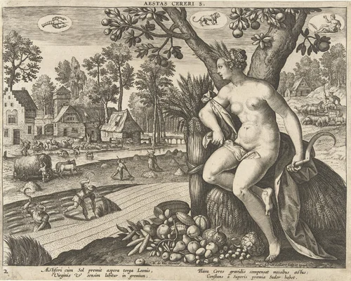 Zomer by Unknown, print, 1570-1618