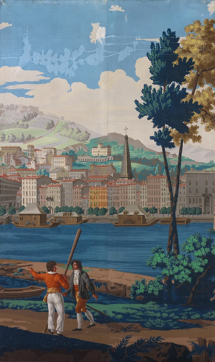 Two Joined Panels: The Views of Lyon by France, Paris, other, 1821