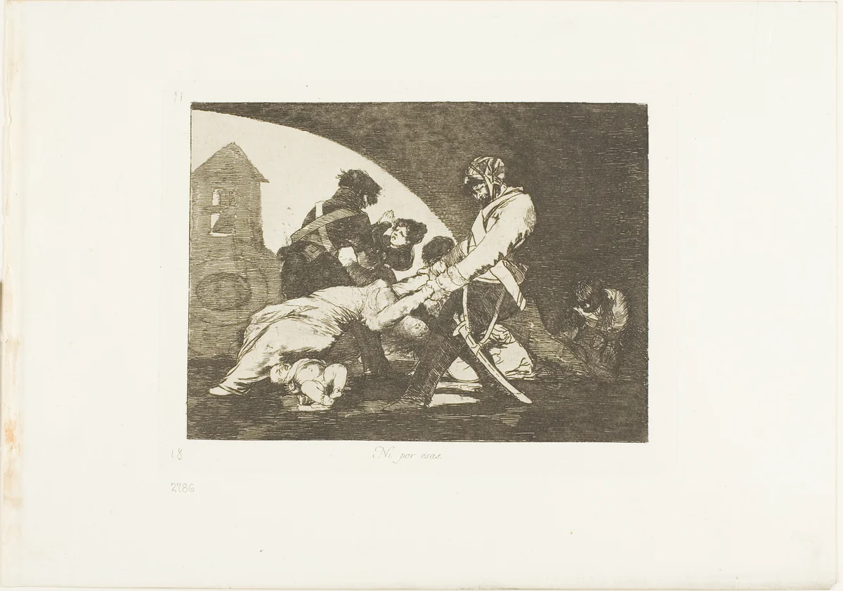 Nor do these, plate eleven from The Disasters of War by Francisco José de Goya y Lucientes, print, 1810-1815
