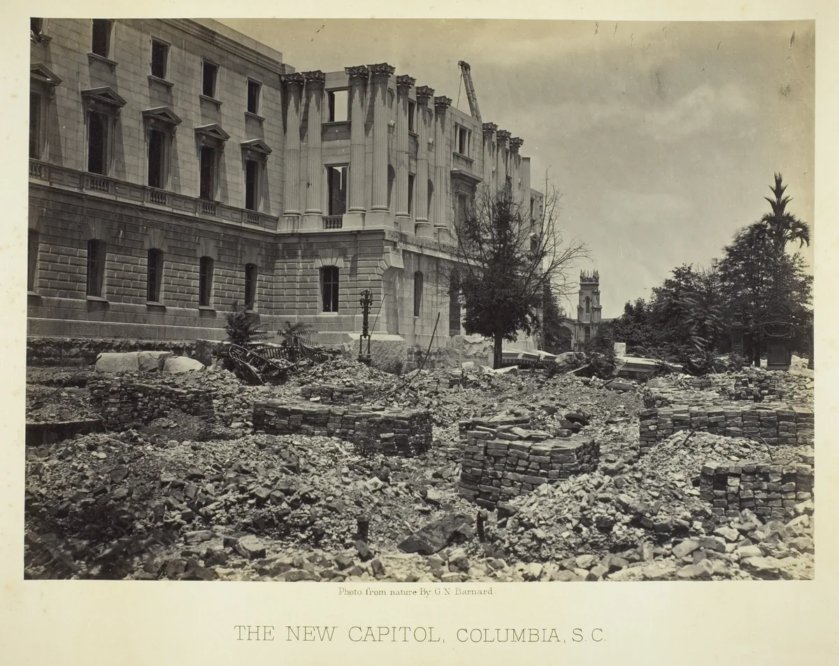 The New Capitol, Columbia, SC by George Barnard, photograph, 1865