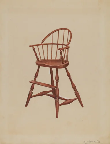 Infant's High Chair by Mario De Ferrante, index of american design, 1937